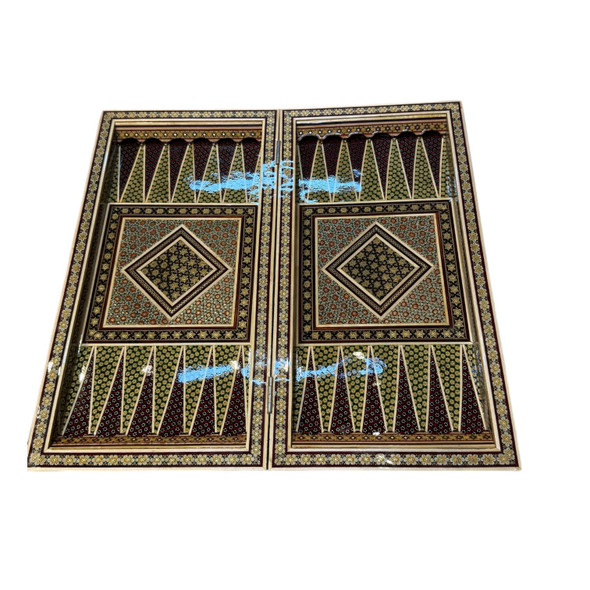 Khatamkari Inlaid Backgammon Set With | Handcrafted Jewelry Box | Traditional Khatamkari Art - Luxury Handcrafted Art Craftihouse Dubai