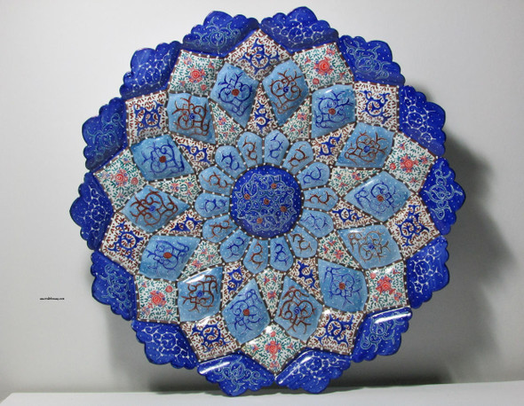 Luxury 30Cm Octagonal Meenakari Copper Premium Design Showcase