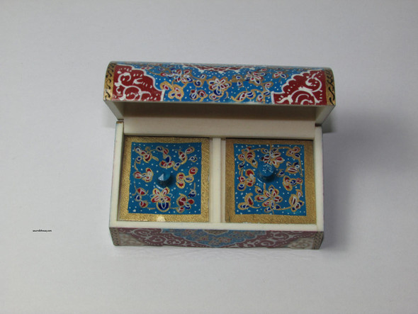 Handcrafted Coins box handmade miniature Jewelry's  box , Hand Painted Camel Bone Box ,630 Lifestyle Visual