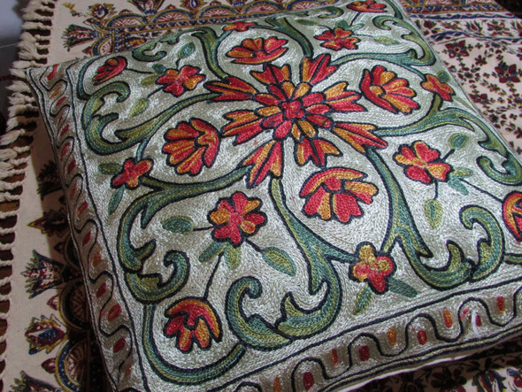 Handcrafted Kashmiri Embroidered Vintage Suzani Lifestyle Visual