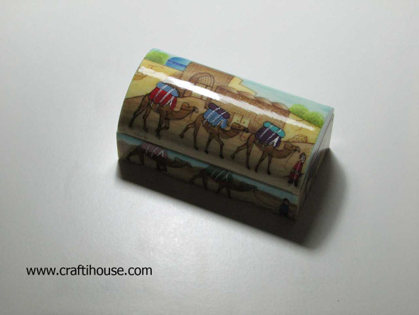 Luxury miniature Jewelry's  box , Hand Painted Camel Bone Box Premium Design Showcase