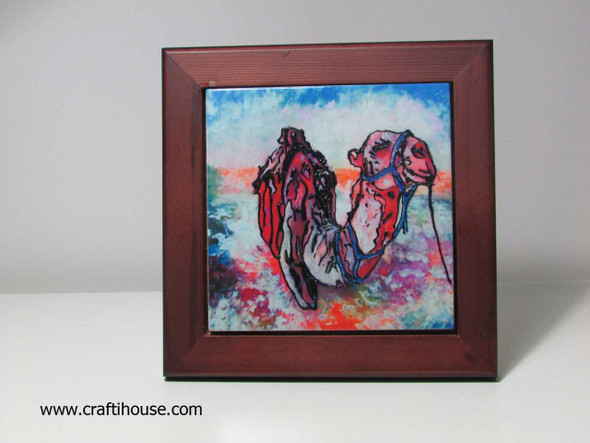 Camel | Premium Embossed Floral Plate | Authentic Cultural Gift - Luxury Handcrafted Art Craftihouse Dubai