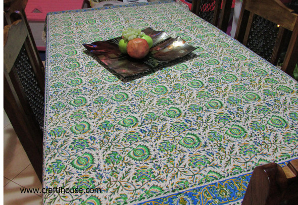 Handcrafted Block Print Cotton Table Lifestyle Visual