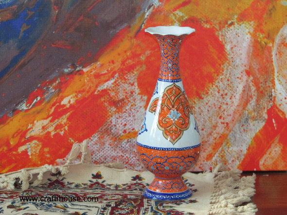 Luxury Toranj Enamel Copper Vase Premium Design Showcase