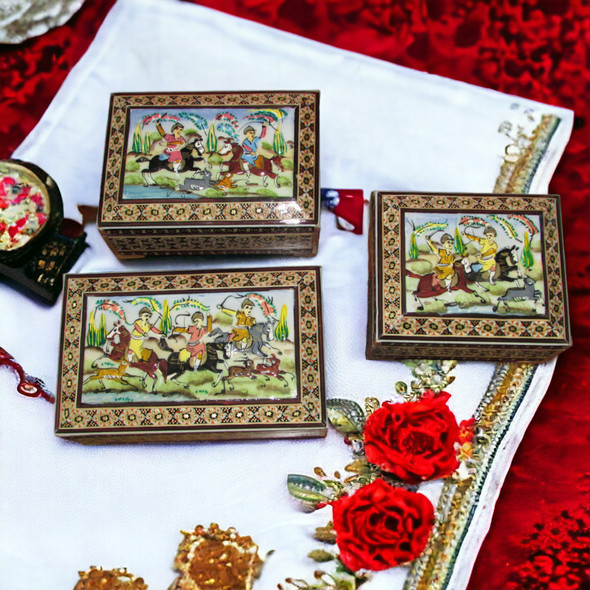 Exclusive Hand painted Khatamkari 3 Fine Craftsmanship Detail