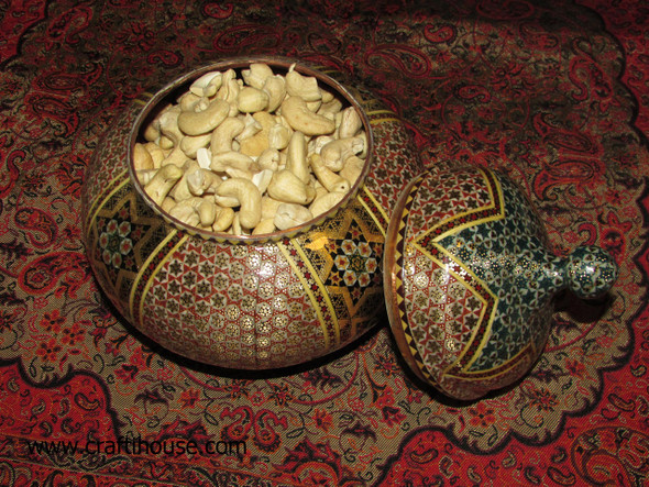 Luxury Khatam Copper Candy Bowl Premium Design Showcase