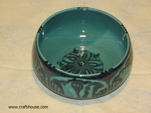 Handcrafted A Turquoise Color Bowl Pottery – Luxury Decor - Luxury Handcrafted Art Craftihouse Dubai