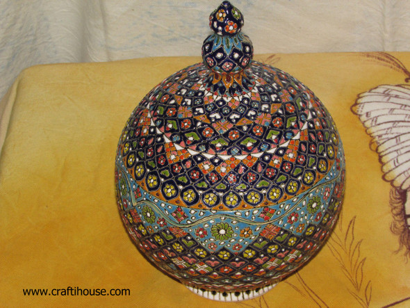 Exclusive Artisan Puzzle Hand Enamel Painted Colorful Fine Craftsmanship Detail