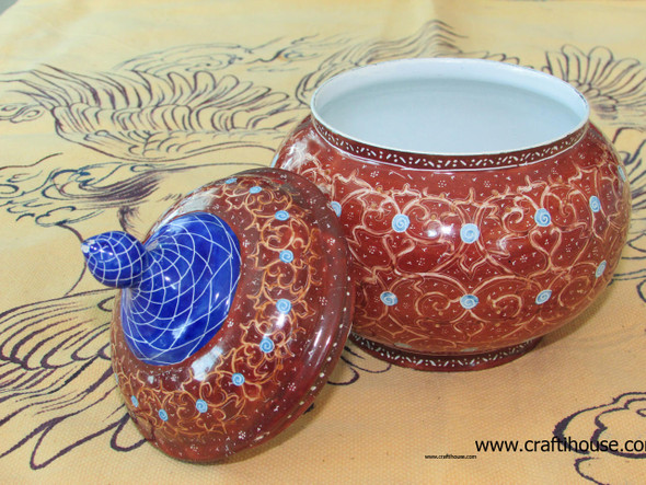 Exclusive Artisan Mina Kari (Enamel) Copper Fine Craftsmanship Detail