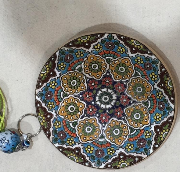 Exclusive Hand-painted Enamel Pottery Wall Plate – Artisan Collectible - Luxury Handcrafted Art Craftihouse Dubai