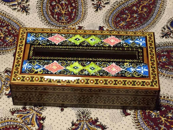 Khatam Marquetry Tissue Box Khatam Marquetry Tissue Box