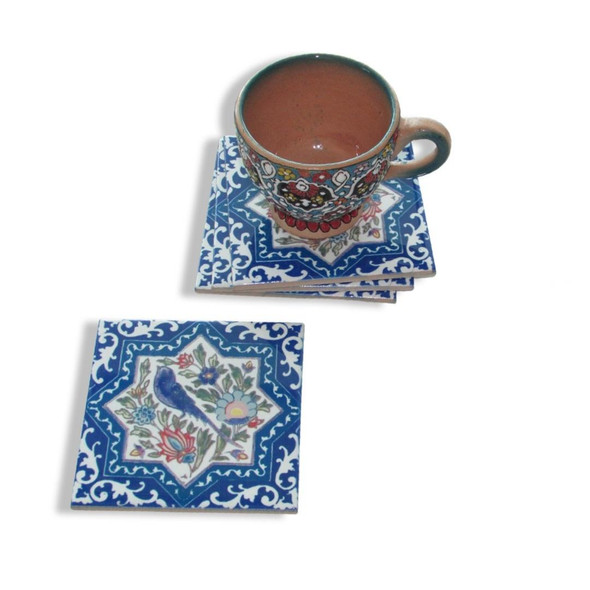 Ceramic Tea Coaster Set | Luxury Heritage Gift & Cultural Souvenir - Luxury Handcrafted Art Craftihouse Dubai