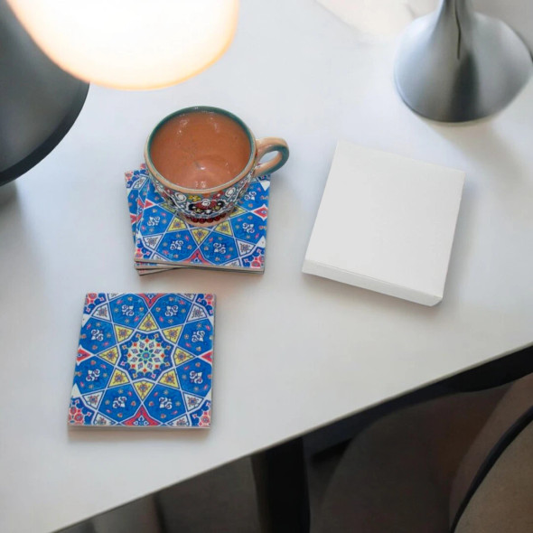 Ceramic Coaster Set - | Sophisticated Boutique Accessory | Crafted In Dubai - Luxury Handcrafted Art Craftihouse Dubai