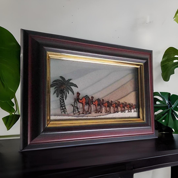 Emirates seven sands souvenir frame 17x12cm UAE heritage shadow box gift