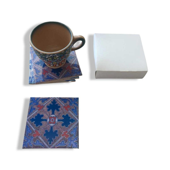 Adorable Ceramic Coaster Set | Artisan Home Decor | Unique Middle Eastern Piece - Luxury Handcrafted Art Craftihouse Dubai