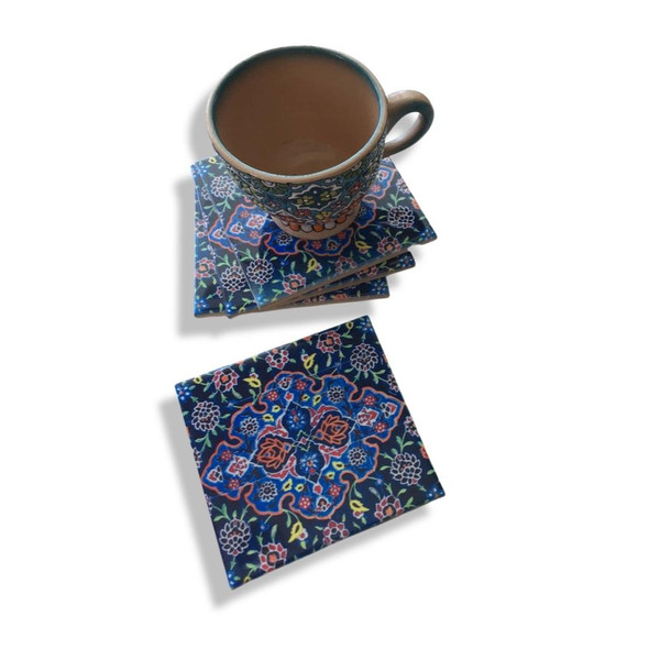 Ceramic Coasters Set Of | Luxury Heritage Gift & Cultural Souvenir - Luxury Handcrafted Art Craftihouse Dubai