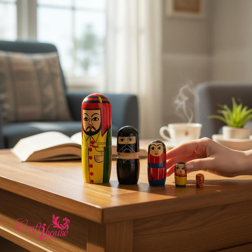 5-in-1 Arabic Nesting Dolls The | Sophisticated Boutique Accessory | Crafted In Dubai - Luxury Handcrafted Art Craftihouse Dubai