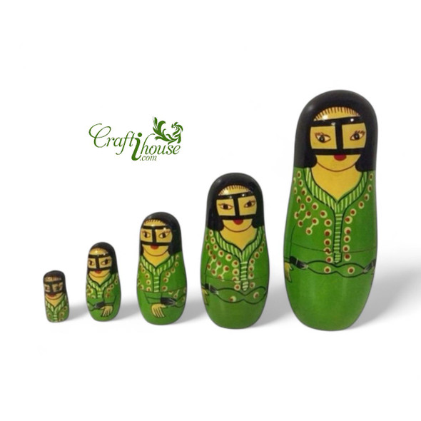 Hand-painted Uae Matryoshka Dolls The | Sophisticated Boutique Accessory | Crafted In Dubai - Luxury Handcrafted Art Craftihouse Dubai