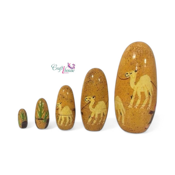 Camel Pattern Family Dolls | Sophisticated Boutique Accessory | Crafted In Dubai - Luxury Handcrafted Art Craftihouse Dubai