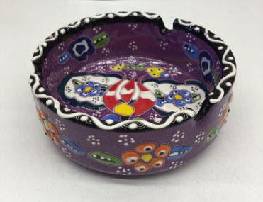 Turkish Ceramic Ashtray. | Artisan Crafted Ceramic Plate | Luxury Heritage Art - Luxury Handcrafted Art Craftihouse Dubai