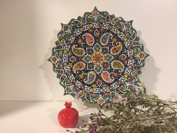 Exclusive Hand Enamel Painted Textured-embossed Clay – Artisan Collectible - Luxury Handcrafted Art Craftihouse Dubai