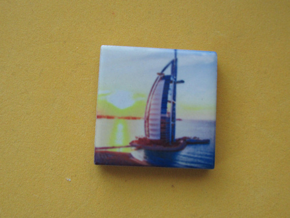 Burj Al Arab On Ceramic | Boutique Clay Wall Hanging | Unique Middle Eastern Decor - Luxury Handcrafted Art Craftihouse Dubai