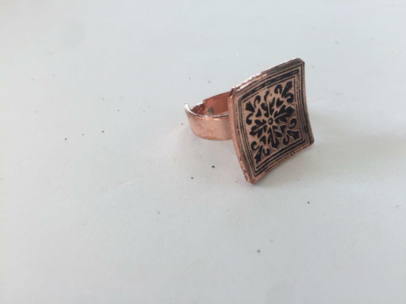 Rose Quartz Ring - Adjustable! Choose Your Size (5-9), Handmade Copper Ring  - Earth Angel Heals