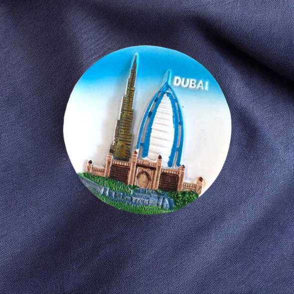 Burj Al Arab Ceramic 5cm | Boutique Clay Wall Hanging | Unique Middle Eastern Decor - Luxury Handcrafted Art Craftihouse Dubai