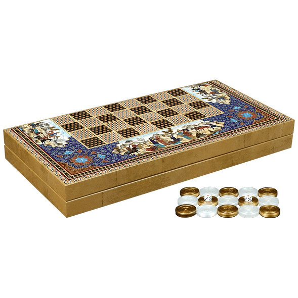Luxury Printed Backgammon Set Artisan Detail Shot