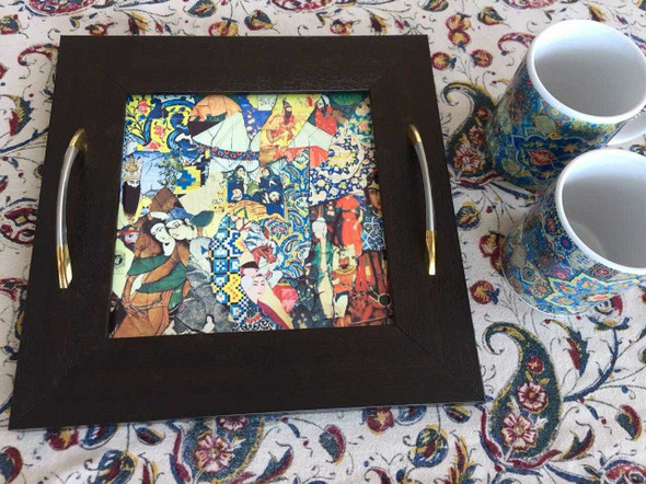 Ceramic Tray | Premium Embossed Floral Plate | Authentic Cultural Gift - Luxury Handcrafted Art Craftihouse Dubai