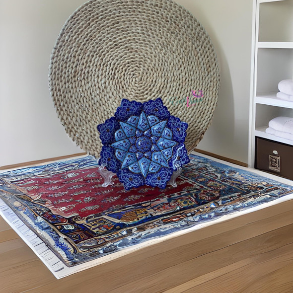 Meenakari copper wall plate 16cm enamel painting on copper Christmas home decor gift