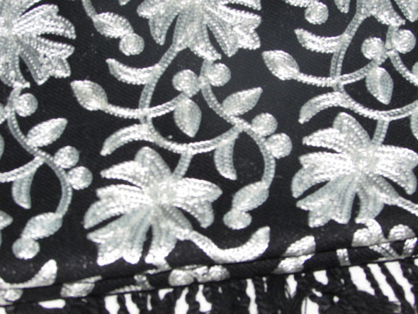 Black Embroidered Shawl