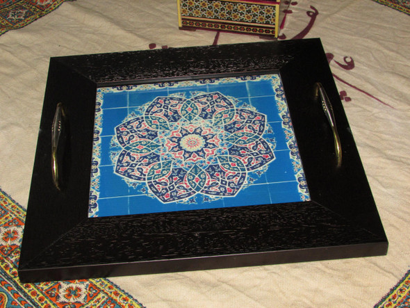 A Cute Blue Pattern Ceramic | Premium Embossed Floral Plate | Authentic Cultural Gift - Luxury Handcrafted Art Craftihouse Dubai