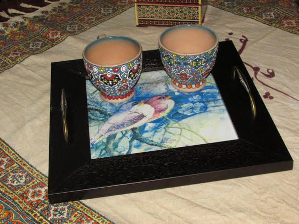 Ceramic Tea Serving Tray | Boutique Clay Wall Hanging | Unique Middle Eastern Decor - Luxury Handcrafted Art Craftihouse Dubai