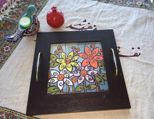 Flower Pattern Ceramic Tea Serving | Artisan Home Decor Piece | Unique Middle Eastern Art - Luxury Handcrafted Art Craftihouse Dubai