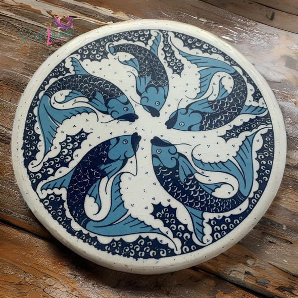 Handcrafted Ceramic plate coaster 16 cm – Craftihouse Luxury - Authentic Luxury Craftsmanship