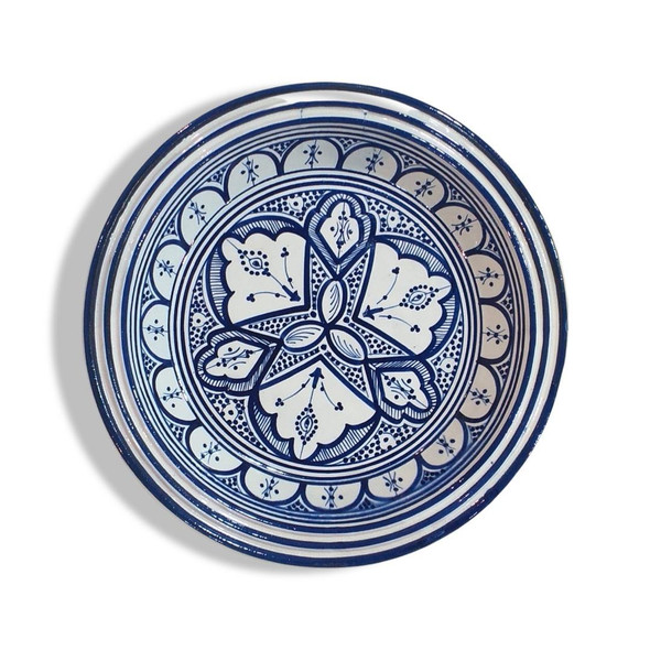 Luxury Handcrafted Hand Painted Blue Pattern Moroccan Premium Design Showcase