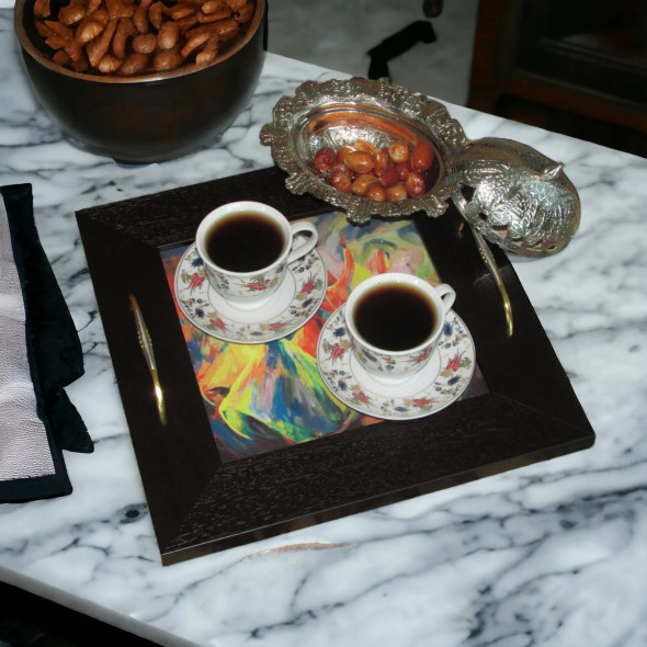 Handcrafted A Set Wooden-ceramic Coffee Set. – Craftihouse Luxury - Authentic Luxury Craftsmanship