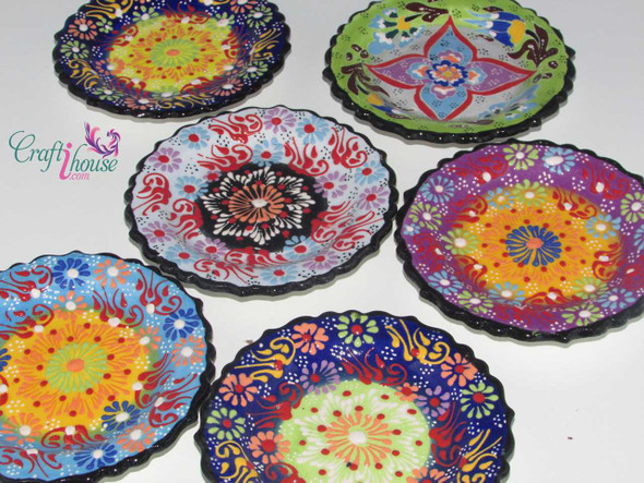 Turkish handmade ceramic plate