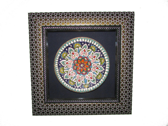 Handcrafted Handcrafted Colorful hand painted ceramic plate – Luxury Decor - Luxury Handcrafted Art Craftihouse Dubai