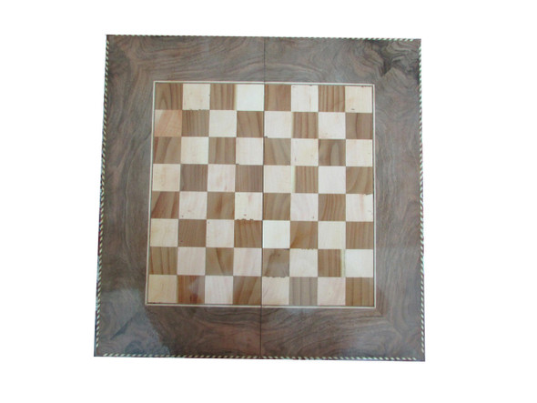 A celebratory display of the Craftihouse professional backgammon set with its matching wooden checkers and dice.