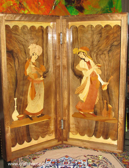 The Craftihouse collection of elite Persian game boards featuring hand-painted art and luxury marquetry