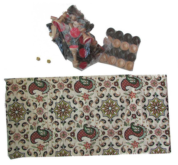 A full set of 32 handmade backgammon chips