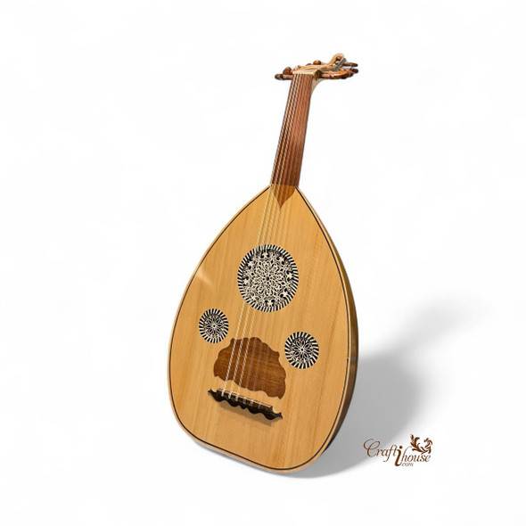 Luxury Bahraini Style Oud Musical Instrument | Traditional Arabic Oud | Handmade String Instrument with Rich Oriental Sound Premium Design Showcase