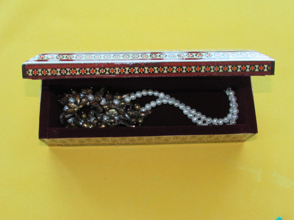 Luxury Abalone Shell & Synthetic Pearl  Necklace with handmade khatam box Premium Design Showcase
