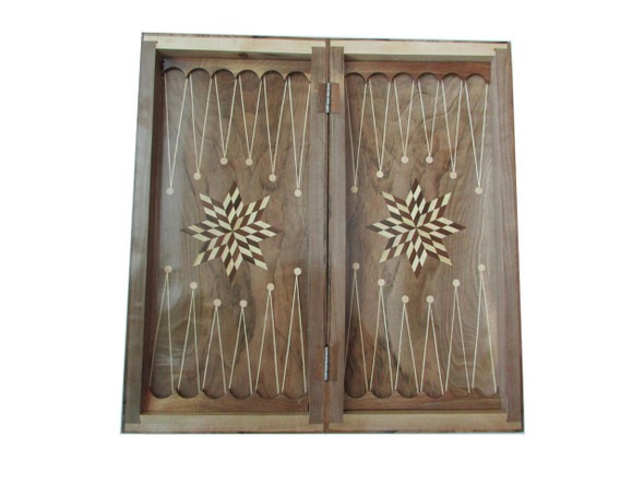 Handcrafted backgammon set ,Walnut Wooden  Backgammon Set (BKG-PL290) Lifestyle Visual