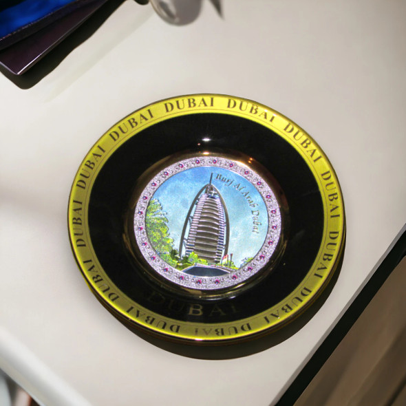 Wall Hanging Ceramic Plate Burj | Luxury Heritage Gift & Cultural Souvenir - Luxury Handcrafted Art Craftihouse Dubai