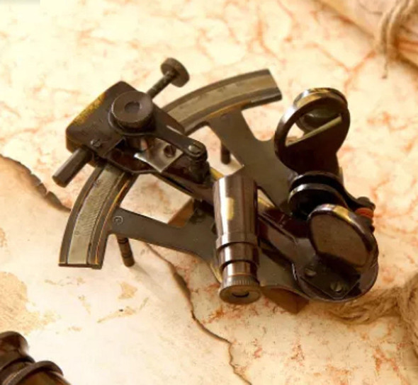 Antique Finished Brass Sextant | Sophisticated Boutique Accessory | Crafted In Dubai - Luxury Handcrafted Art Craftihouse Dubai
