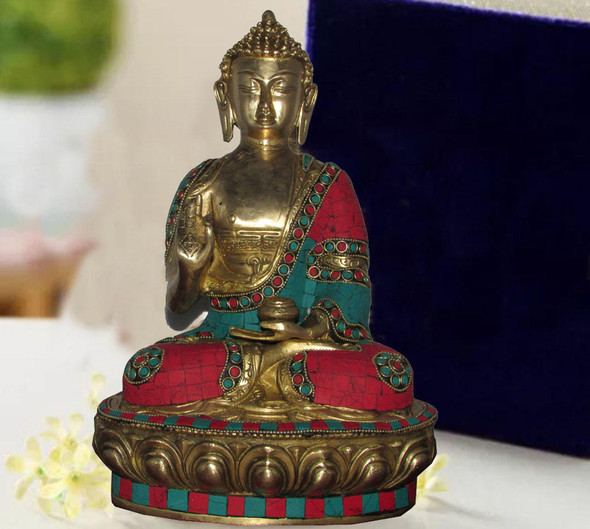 Exclusive Uae God Gautam Buddha Brass Fine Craftsmanship Detail