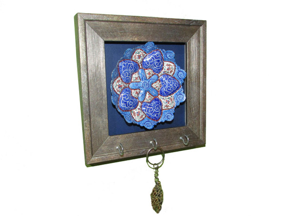 Exclusive Blue Pattern Minakari Wall Fine Craftsmanship Detail